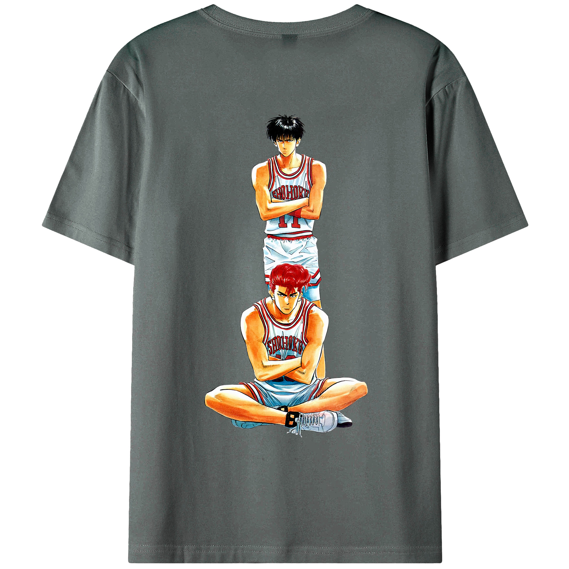 （画像用） SLAM DUNK／スラムダンク 綿100％ メンズ半袖Tシャツ（バックプリント） 通気性